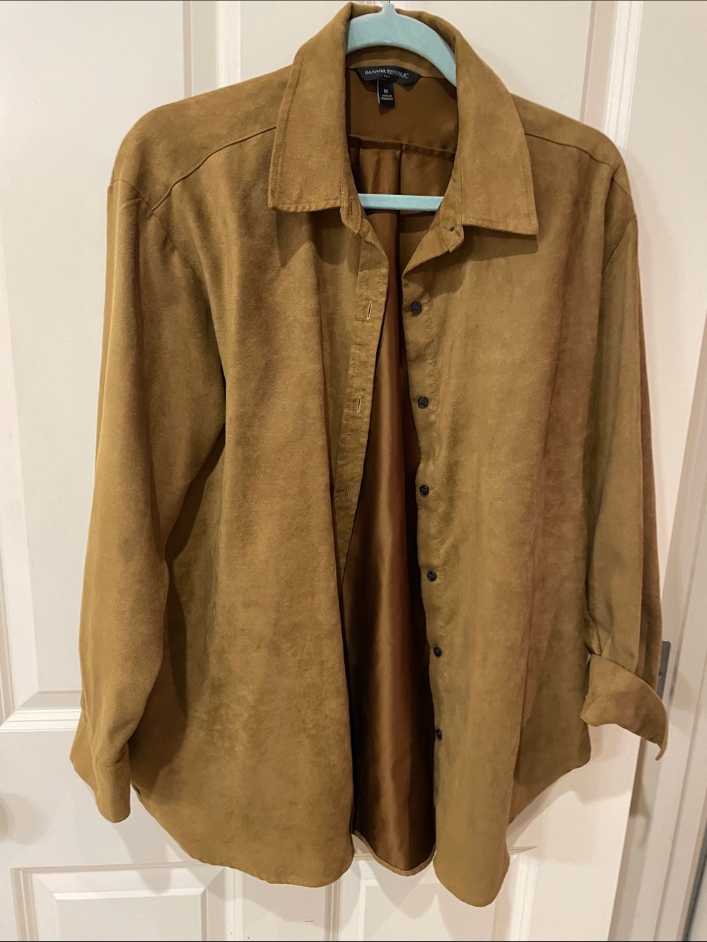 Banana Republic Chestnut Brown Button-Front Shirt Jacket